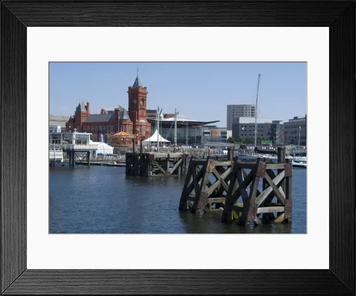 Framed Print : View of Mermaid Quay, Pierhead Building and Senedd (Senate), Cardiff Bay Framed Print : View of Mermaid Quay, Pierhead Building and Senedd (Senate), Cardiff Bay
