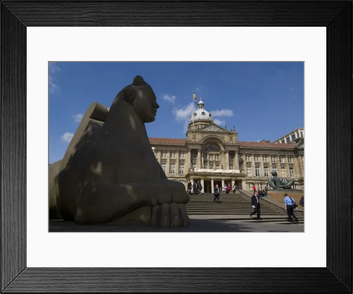 Framed Print : Sphinx and Town Hall, Victoria Square, Birmingham, England, United Kingdom, Europe Framed Print : Sphinx and Town Hall, Victoria Square, Birmingham, England, United Kingdom, Europe