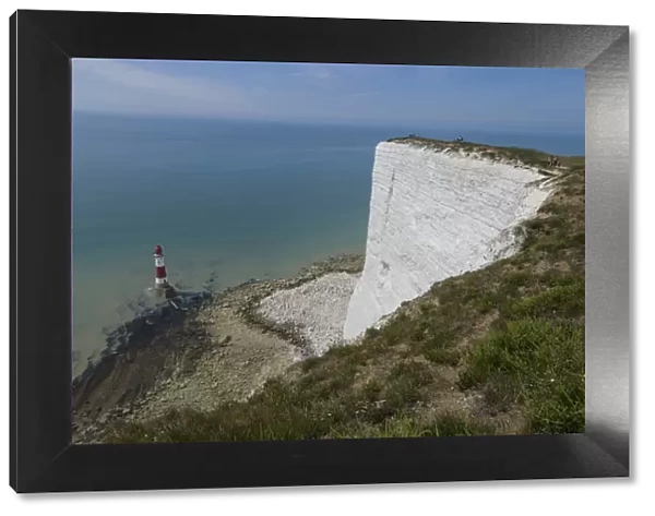 The White Cliff and lighthouse at Beachy Head, Sussex, England, United Kingdom, Europe