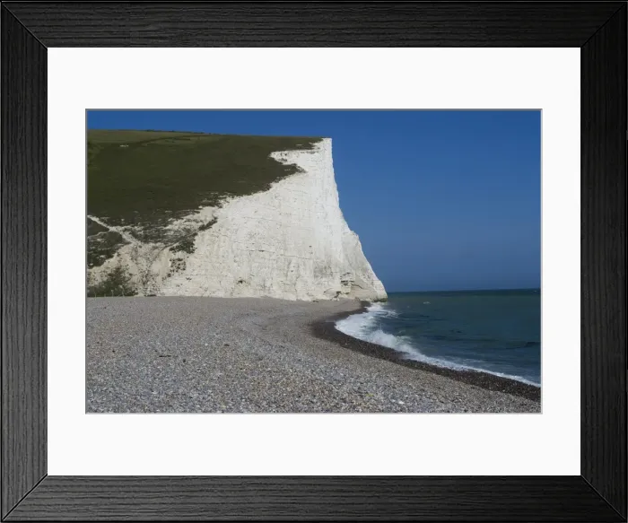 Framed Print : Beach and chalk cliff at Seven Sisters, Sussex, England, United Kingdom, Europe Framed Print : Beach and chalk cliff at Seven Sisters, Sussex, England, United Kingdom, Europe