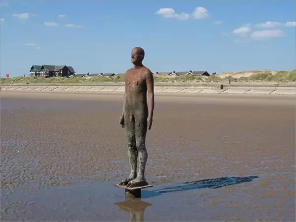 One of the 100 men of Another Place, also known as The Iron Men, statues by Antony Gormley