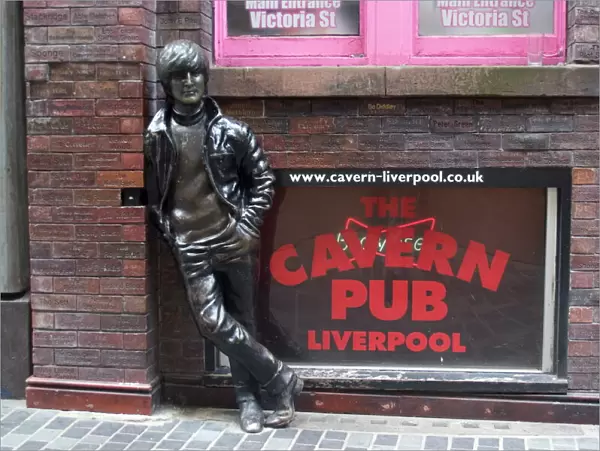 Statue of John Lennon close to the original Cavern Club, Matthew Street