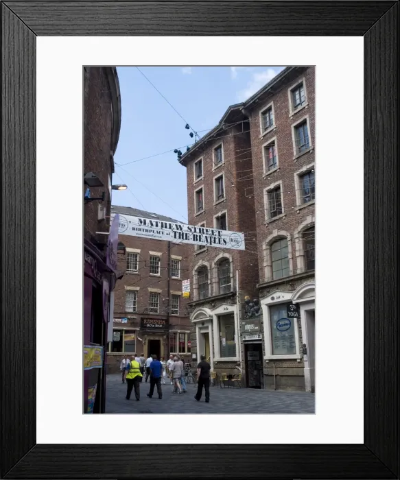 Framed Print : Matthew Street, site of the original Cavern Club where the Beatles first played Framed Print : Matthew Street, site of the original Cavern Club where the Beatles first played