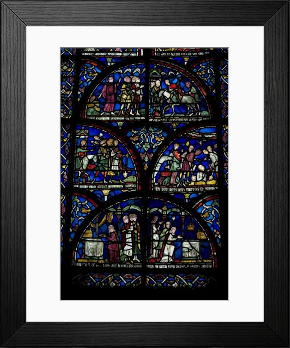 Framed Print : Stained glass window, Canterbury Cathedral, UNESCO World Heritage Site