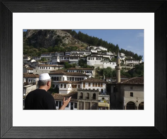 Framed Print : Muslim in Berat, Albania, Europe Framed Print : Muslim in Berat, Albania, Europe