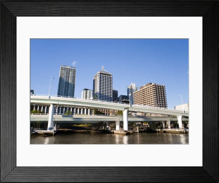Framed Print : City and highways, Brisbane, Queensland, Australia, Pacific Framed Print : City and highways, Brisbane, Queensland, Australia, Pacific
