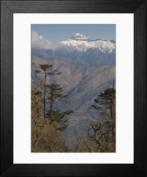 Framed Print : Mountain landscape, Pele La (Pass), Bhutan, Himalayas, Asia Framed Print : Mountain landscape, Pele La (Pass), Bhutan, Himalayas, Asia