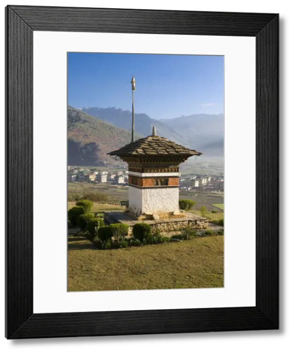 Framed Print : Beautiful Buddhist stupa, Paro, Bhutan, Asia Framed Print : Beautiful Buddhist stupa, Paro, Bhutan, Asia