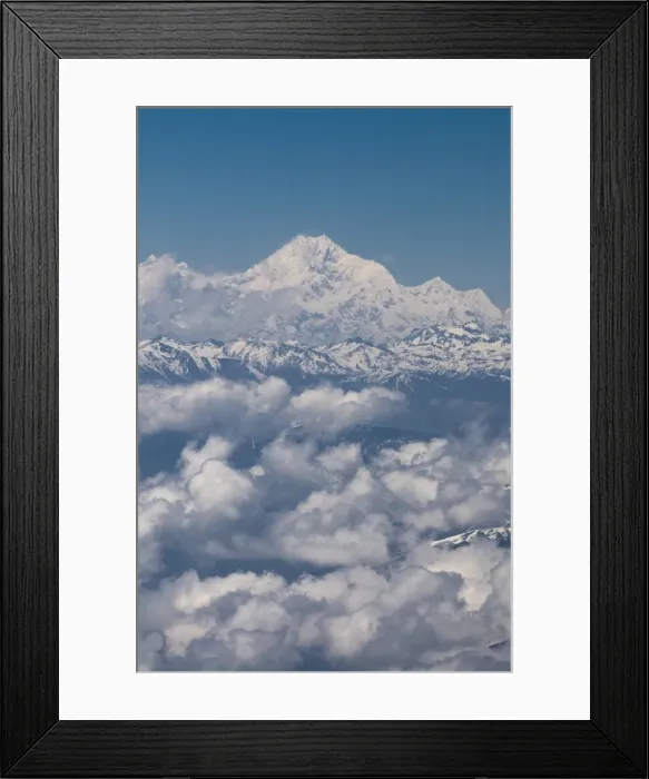 Framed Print : Aerial photo of the Himalayas with the worlds third highest mountain Framed Print : Aerial photo of the Himalayas with the worlds third highest mountain