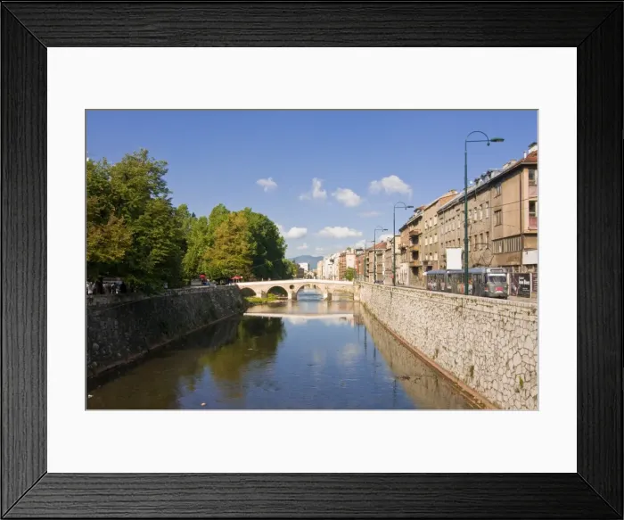 Framed Print : The river Miljacka, Sarajevo, Bosnia-Herzegovina, Europe Framed Print : The river Miljacka, Sarajevo, Bosnia-Herzegovina, Europe