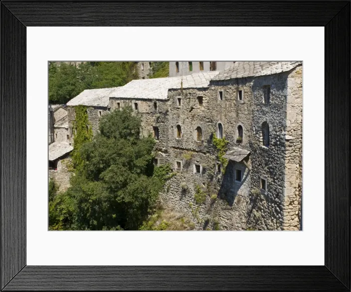 Framed Print : Old stone houses in the old town of Mostar, UNESCO World Heritage Site Framed Print : Old stone houses in the old town of Mostar, UNESCO World Heritage Site