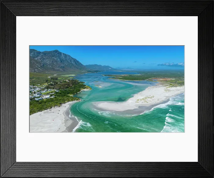 Framed Print : Aerial of the Klein River Lagoon, Hermanus, Western Cape Province, South Africa, Africa Framed Print : Aerial of the Klein River Lagoon, Hermanus, Western Cape Province, South Africa, Africa