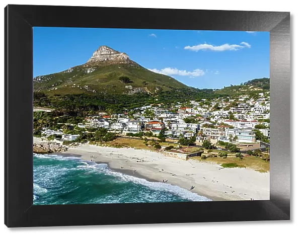 Aerial of the Lion Head and Camps Bay, Cape Town, South Africa, Africa