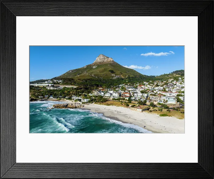 Framed Print : Aerial of the Lion Head and Camps Bay, Cape Town, South Africa, Africa Framed Print : Aerial of the Lion Head and Camps Bay, Cape Town, South Africa, Africa