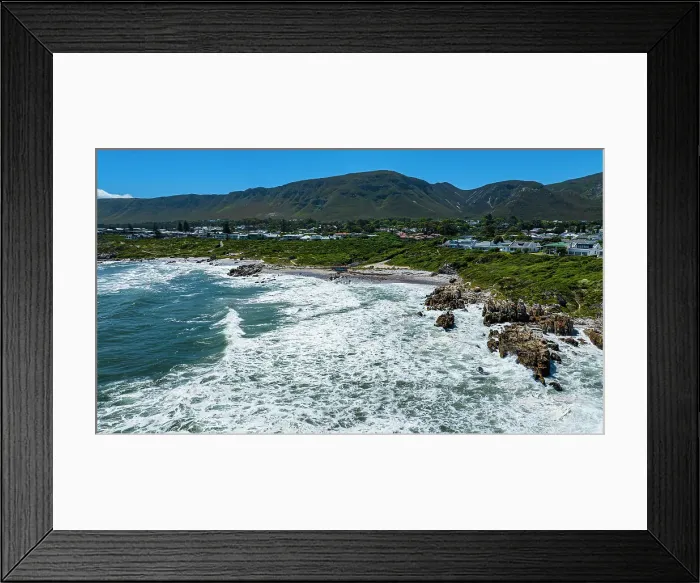 Framed Print : Aerial of Hermanus, Western Cape Province, South Africa, Africa Framed Print : Aerial of Hermanus, Western Cape Province, South Africa, Africa