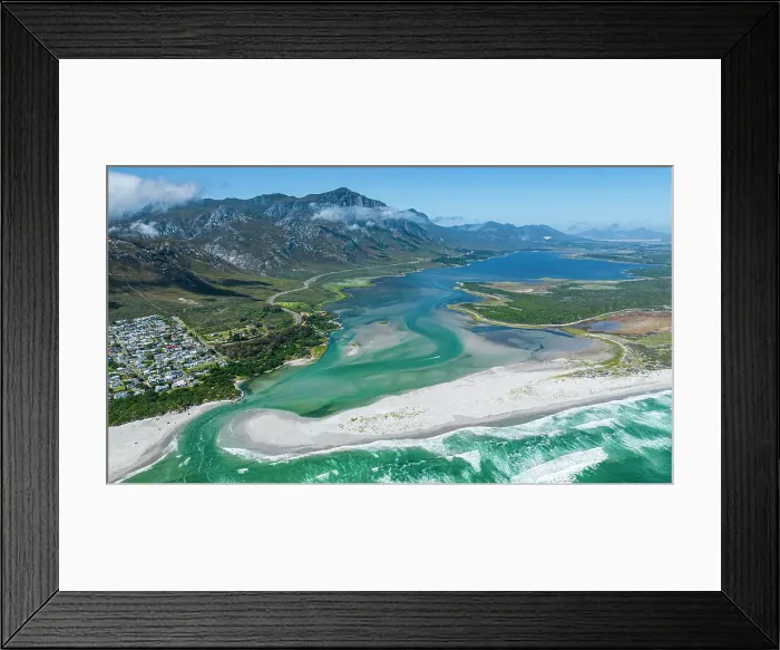 Framed Print : Aerial of the Klein River Lagoon, Hermanus, Western Cape Province, South Africa, Africa Framed Print : Aerial of the Klein River Lagoon, Hermanus, Western Cape Province, South Africa, Africa