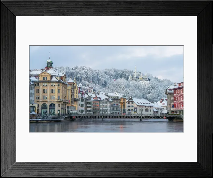 Framed Print : Lucerne on a winter's morning, Lucerne, Switzerland, Europe Framed Print : Lucerne on a winter's morning, Lucerne, Switzerland, Europe