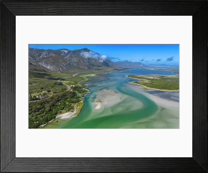 Framed Print : Aerial of the Klein River Lagoon, Hermanus, Western Cape Province, South Africa, Africa Framed Print : Aerial of the Klein River Lagoon, Hermanus, Western Cape Province, South Africa, Africa