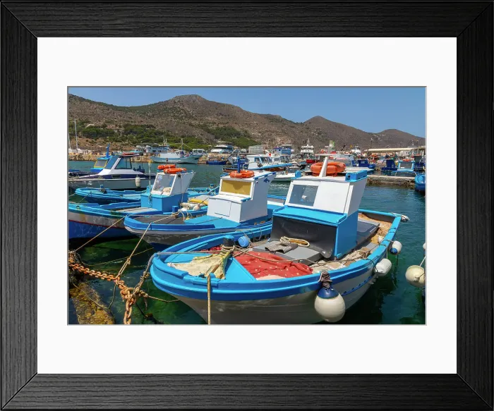 Framed Print : Fishing boats, Favignana, Aegadian Islands, province of Trapani, Sicily, Italy, Mediterranean, Europe Framed Print : Fishing boats, Favignana, Aegadian Islands, province of Trapani, Sicily, Italy, Mediterranean, Europe