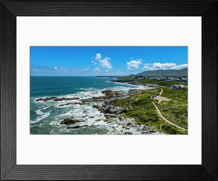 Framed Print : Aerial of Hermanus and its white beaches, Western Cape Province, South Africa, Africa Framed Print : Aerial of Hermanus and its white beaches, Western Cape Province, South Africa, Africa
