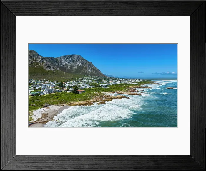 Framed Print : Aerial of Hermanus and its white beaches, Western Cape Province, South Africa, Africa Framed Print : Aerial of Hermanus and its white beaches, Western Cape Province, South Africa, Africa