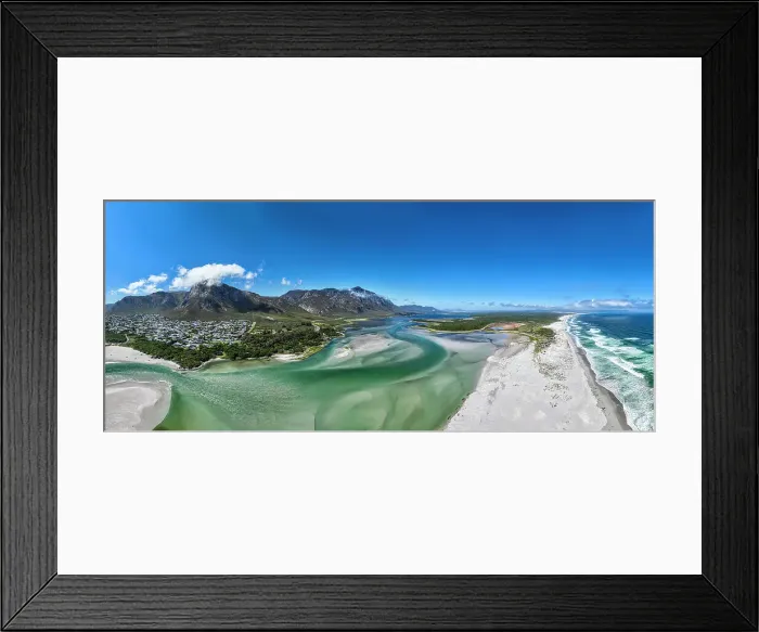Framed Print : Panorama of the Klein River Lagoon, Hermanus, Western Cape Province, South Africa, Africa