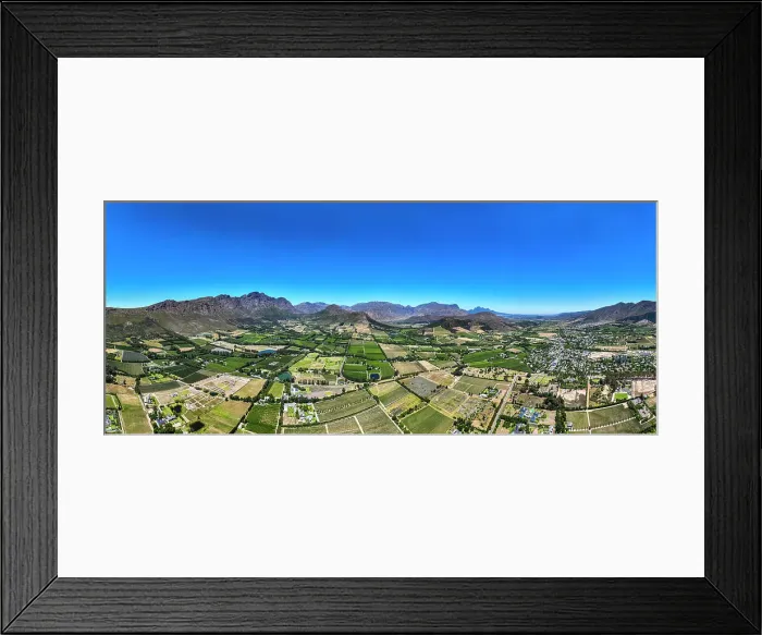 Framed Print : Panorama of Franschhoek, wine area, Western Cape Province, South Africa, Africa Framed Print : Panorama of Franschhoek, wine area, Western Cape Province, South Africa, Africa