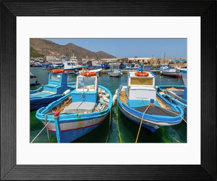 Framed Print : Fishing boats, Favignana, Aegadian Islands, province of Trapani, Sicily, Italy, Mediterranean, Europe Framed Print : Fishing boats, Favignana, Aegadian Islands, province of Trapani, Sicily, Italy, Mediterranean, Europe
