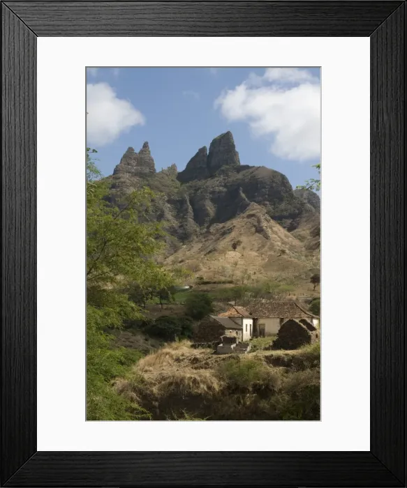 Framed Print : A farm in a rocky landscape, Santiago, Cape Verde Islands, Africa Framed Print : A farm in a rocky landscape, Santiago, Cape Verde Islands, Africa