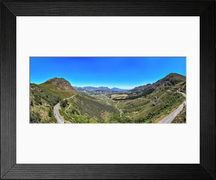 Framed Print : Panorama of Franschhoek, wine area, Western Cape Province, South Africa, Africa Framed Print : Panorama of Franschhoek, wine area, Western Cape Province, South Africa, Africa