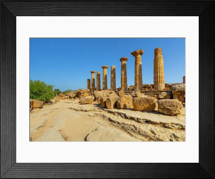Framed Print : Temple of Heracles, Valle dei Templi (Valley of Temples), UNESCO World Heritage Site, Hellenic architecture, Agrigento, Sicily, Italy, Mediterranean, Europe Framed Print : Temple of Heracles, Valle dei Templi (Valley of Temples), UNESCO World Heritage Site, Hellenic architecture, Agrigento, Sicily, Italy, Mediterranean, Europe