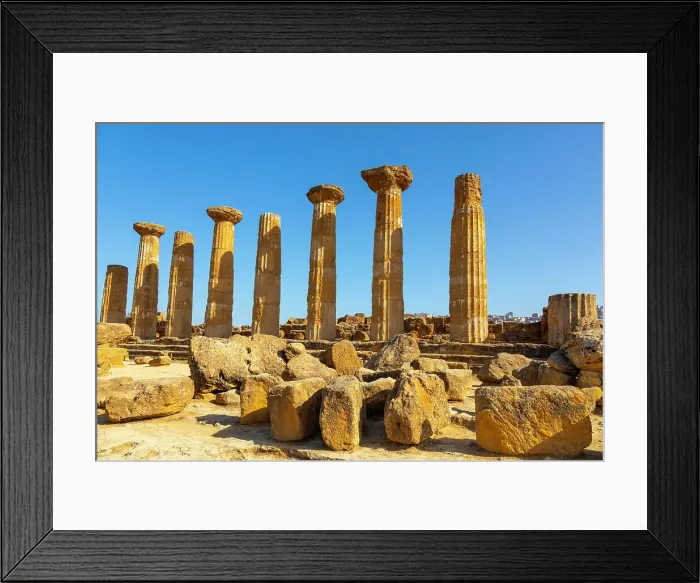 Framed Print : Temple of Heracles, Valle dei Templi (Valley of Temples), UNESCO World Heritage Site, Hellenic architecture, Agrigento, Sicily, Italy, Mediterranean, Europe Framed Print : Temple of Heracles, Valle dei Templi (Valley of Temples), UNESCO World Heritage Site, Hellenic architecture, Agrigento, Sicily, Italy, Mediterranean, Europe