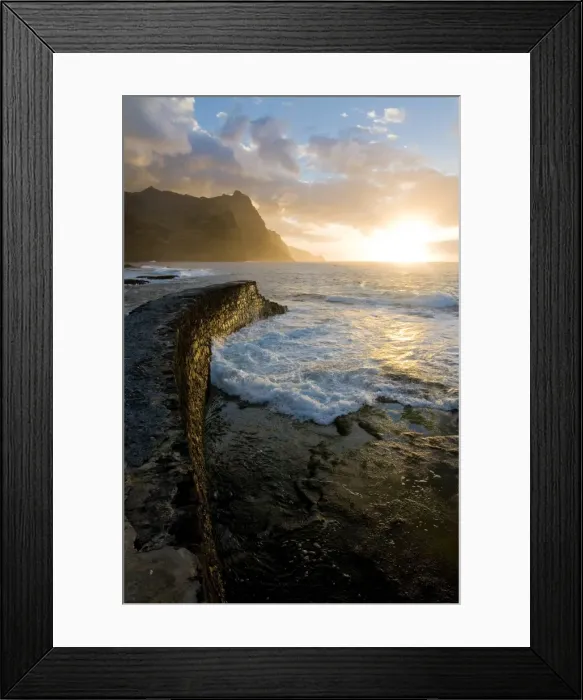 Framed Print : Sunset at coast of San Antao, Ponta do Sol, Cape Verde Islands, Atlantic, Africa Framed Print : Sunset at coast of San Antao, Ponta do Sol, Cape Verde Islands, Atlantic, Africa
