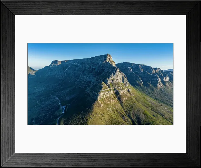 Framed Print : Aerial of the Table Mountain and the Twelve Apostles, Cape Town, South Africa, Africa Framed Print : Aerial of the Table Mountain and the Twelve Apostles, Cape Town, South Africa, Africa