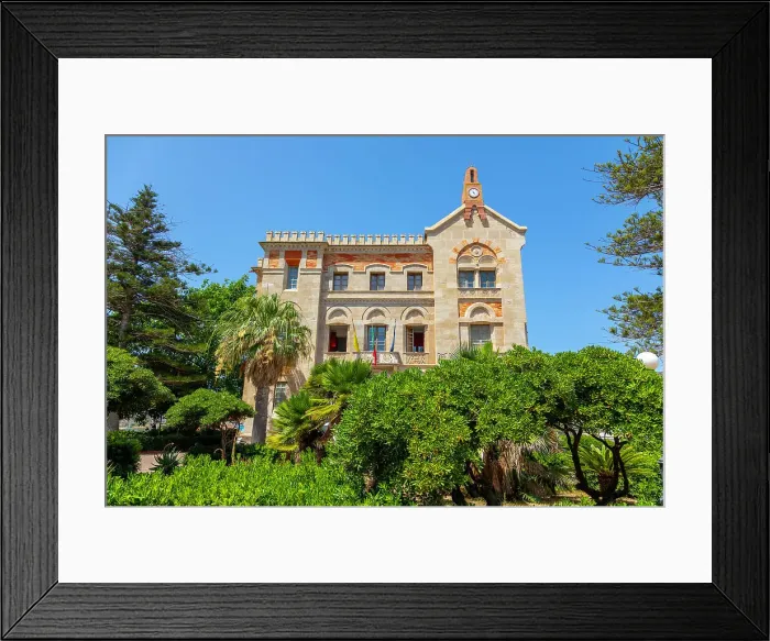 Framed Print : Palazzo Florio, Favignana, Aegadian Islands, province of Trapani, Sicily, Italy, Mediterranean, Europe Framed Print : Palazzo Florio, Favignana, Aegadian Islands, province of Trapani, Sicily, Italy, Mediterranean, Europe