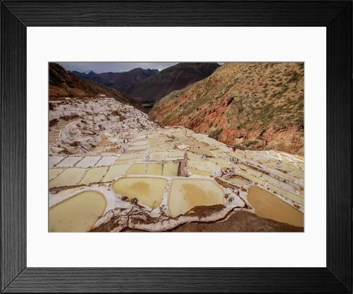 Framed Print : Maras Salt Mines (Salineras de Maras), Peru, South America Framed Print : Maras Salt Mines (Salineras de Maras), Peru, South America