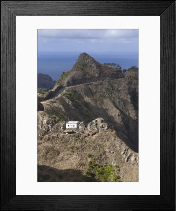 Framed Print : Little house in mountain landscape, San Antao, Cape Verde Islands, Africa Framed Print : Little house in mountain landscape, San Antao, Cape Verde Islands, Africa