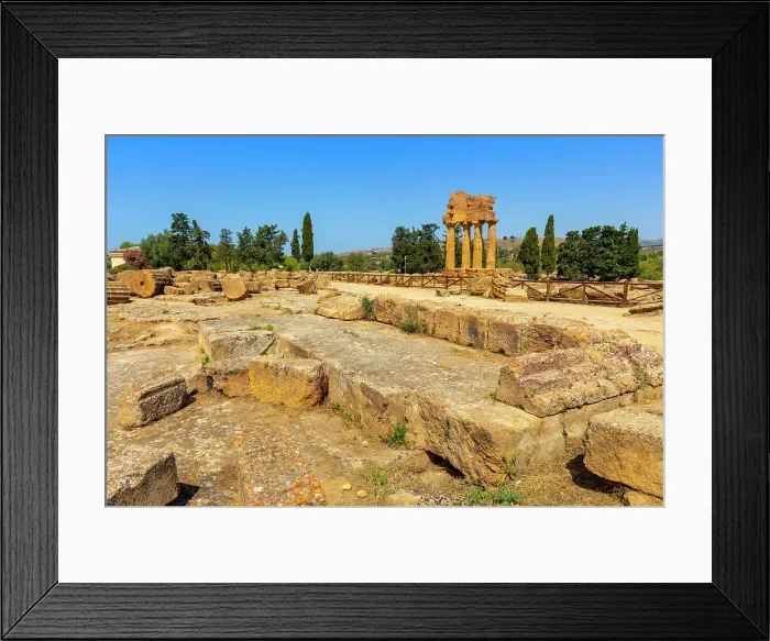 Framed Print : Temple of Castor and Pollux, Valle dei Templi (Valley of Temples), UNESCO World Heritage Site, Hellenic architecture, Agrigento, Sicily, Italy, Mediterranean, Europe Framed Print : Temple of Castor and Pollux, Valle dei Templi (Valley of Temples), UNESCO World Heritage Site, Hellenic architecture, Agrigento, Sicily, Italy, Mediterranean, Europe