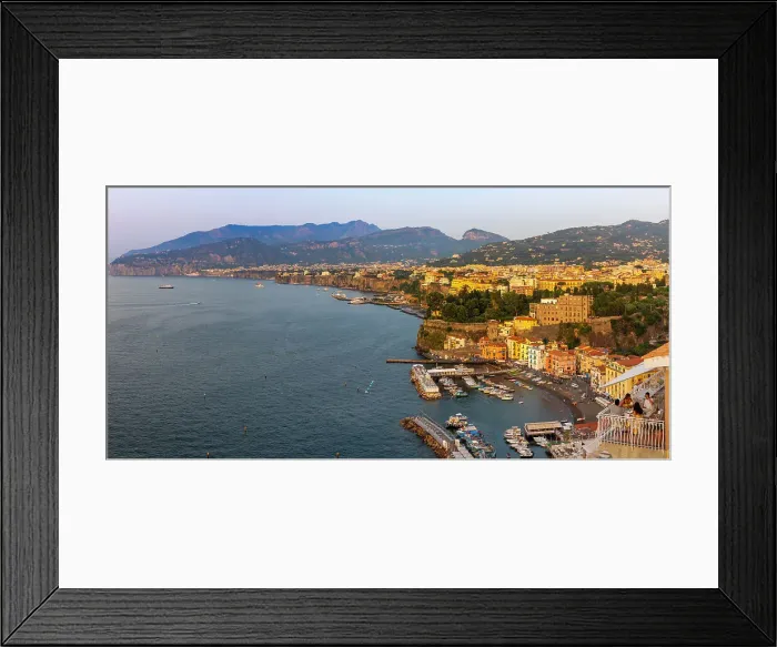 Framed Print : Tourists dining with panoramic view of Sorrento, Bay of Naples, Campania, Italy, Mediterranean, Europe Framed Print : Tourists dining with panoramic view of Sorrento, Bay of Naples, Campania, Italy, Mediterranean, Europe