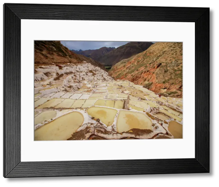 Framed Print : Maras Salt Mines (Salineras de Maras), Peru, South America Framed Print : Maras Salt Mines (Salineras de Maras), Peru, South America