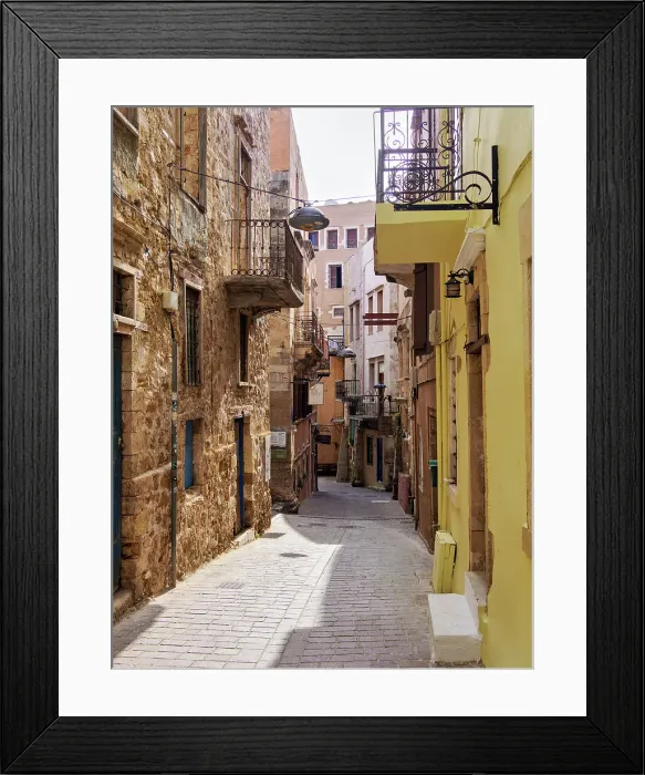 Framed Print : Street of the Old Town, City of Chania, Crete, Greek Islands, Greece, Europe Framed Print : Street of the Old Town, City of Chania, Crete, Greek Islands, Greece, Europe