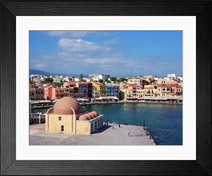 Framed Print : Kucuk Hasan Mosque, elevated view, City of Chania, Crete, Greek Islands, Greece, Europe Framed Print : Kucuk Hasan Mosque, elevated view, City of Chania, Crete, Greek Islands, Greece, Europe