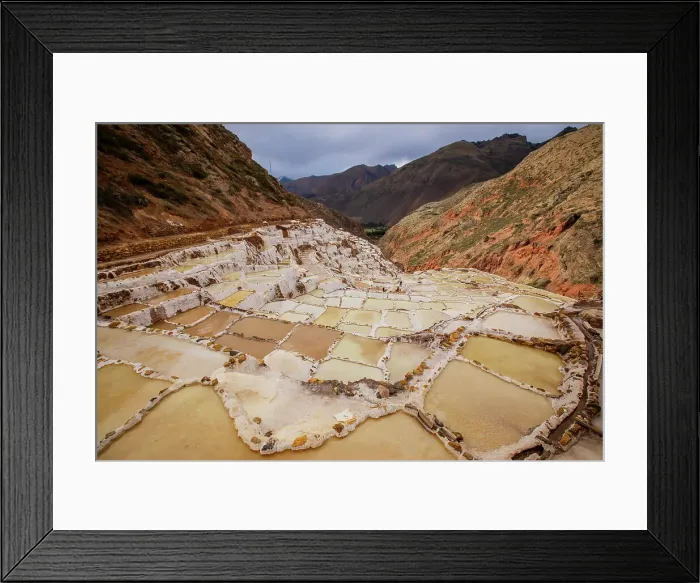 Framed Print : Maras Salt Mines (Salineras de Maras), Peru, South America Framed Print : Maras Salt Mines (Salineras de Maras), Peru, South America