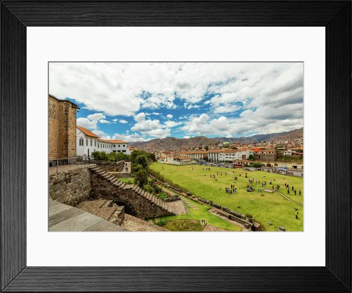 Framed Print : Park in Cusco, Peru, South America Framed Print : Park in Cusco, Peru, South America