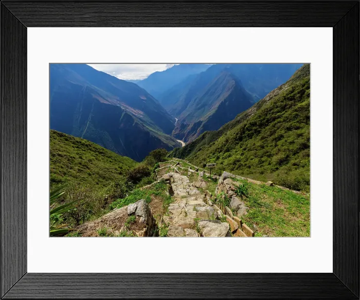 Framed Print : Hiking trail, Choquequirao, Peru, South America Framed Print : Hiking trail, Choquequirao, Peru, South America