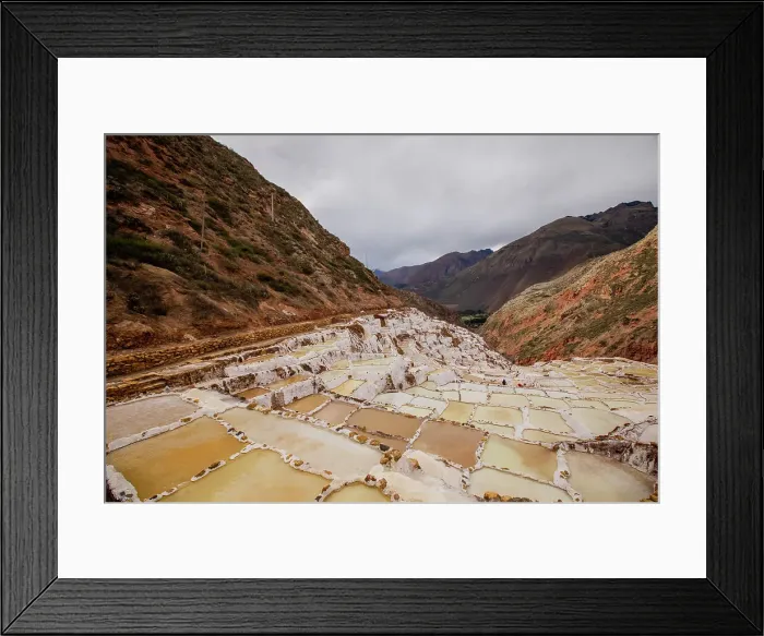Framed Print : Maras Salt Mines (Salineras de Maras), Peru, South America Framed Print : Maras Salt Mines (Salineras de Maras), Peru, South America