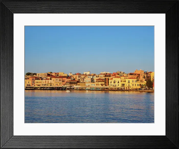 Framed Print : Old Town Waterfront at sunrise, City of Chania, Crete, Greek Islands, Greece, Europe Framed Print : Old Town Waterfront at sunrise, City of Chania, Crete, Greek Islands, Greece, Europe