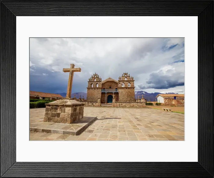 Framed Print : Church courtyard, Ollantaytambo, Peru, South America Framed Print : Church courtyard, Ollantaytambo, Peru, South America