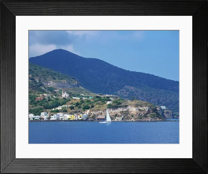 Framed Print : Sailboat off the coast of Nisyros Island, Dodecanese, Greek Islands, Greece, Europe Framed Print : Sailboat off the coast of Nisyros Island, Dodecanese, Greek Islands, Greece, Europe