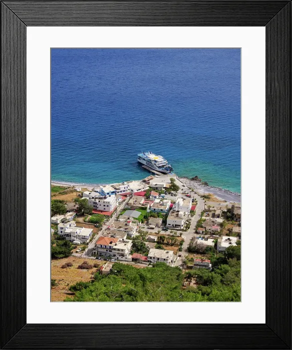 Framed Print : Agia Roumeli, elevated view, Chania Region, Crete, Greek Islands, Greece, Europe Framed Print : Agia Roumeli, elevated view, Chania Region, Crete, Greek Islands, Greece, Europe
